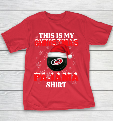 Carolina Hurricanes This Is My Christmas Pajama Shirt NHL Youth T-Shirt 7