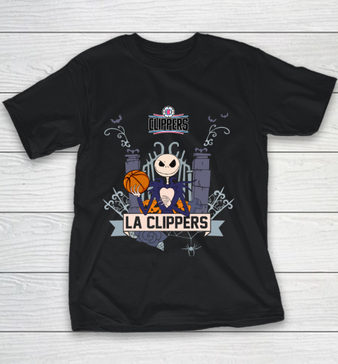 NBA LA Clippers Basketball Jack Skellington Halloween Youth T-Shirt