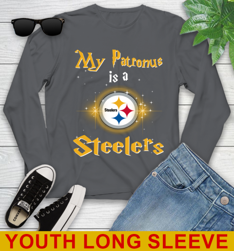 NFL Football Harry Potter My Patronus Is A Pittsburgh Steelers Youth Long Sleeve 9