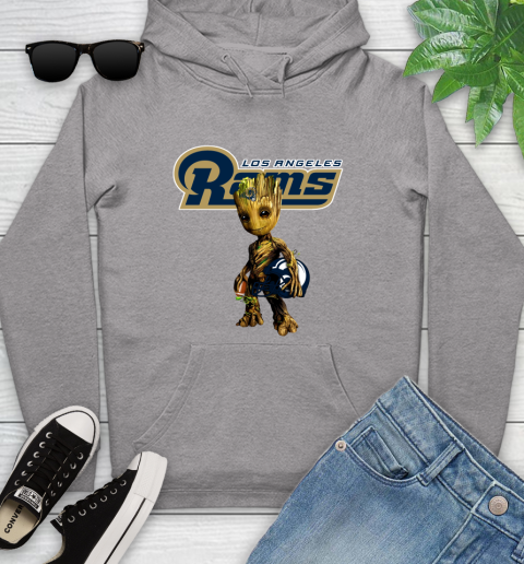 Los Angeles Rams NFL Football Groot Marvel Guardians Of The Galaxy Youth Hoodie 6