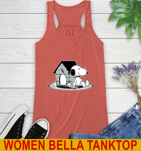 MLB Baseball Chicago White Sox Snoopy The Peanuts Movie Shirt Racerback Tank 4