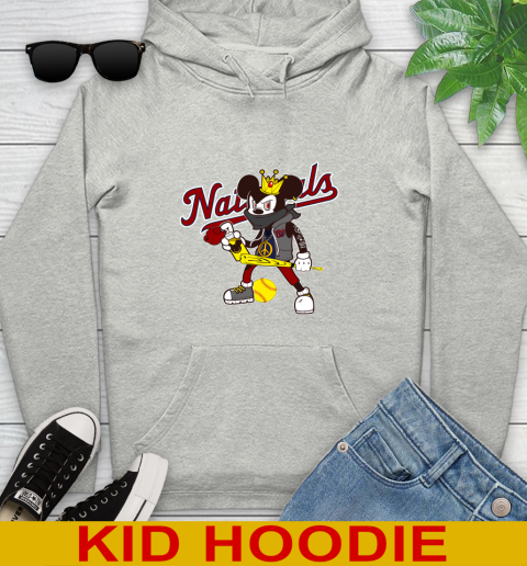 Washington Nationals MLB Baseball Mickey Peace Sign Sports Youth Hoodie