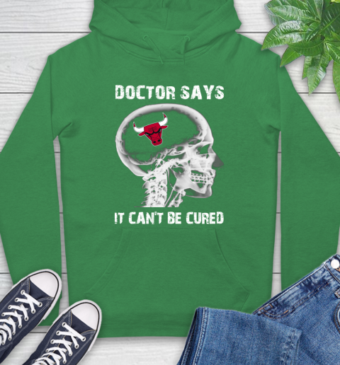 NBA Chicago Bulls Basketball Skull It Can't Be Cured Shirt Hoodie 9