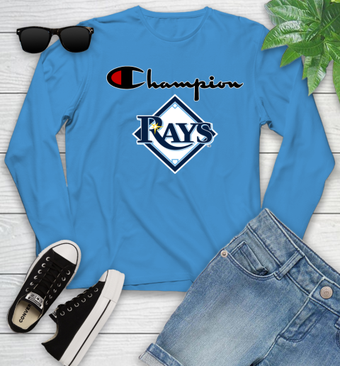 MLB Baseball Tampa Bay Rays Champion Shirt Youth Long Sleeve 5
