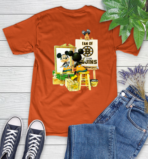 NHL Hockey Boston Bruins Mickey Drawing Shirt 84