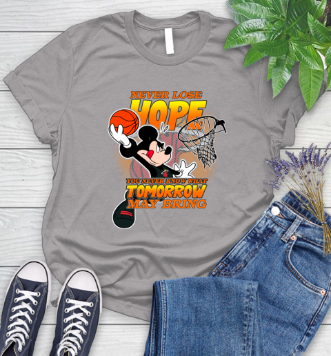 Miami Heat NBA Basketball Mickey Disney Never Lose Hope Women's T-Shirt 5