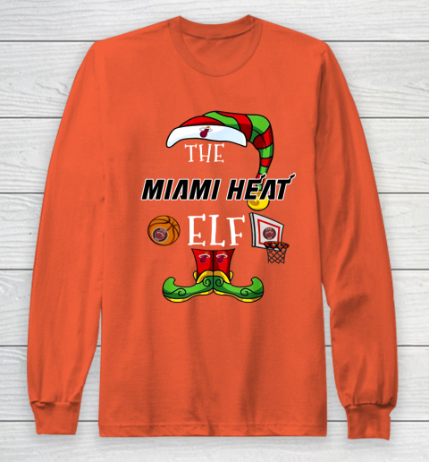 Miami Heat Christmas ELF Funny NBA Long Sleeve T-Shirt 3