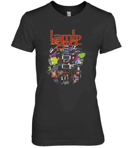 Lamb Of God Guitar Signatures Premium Women's T-Shirt