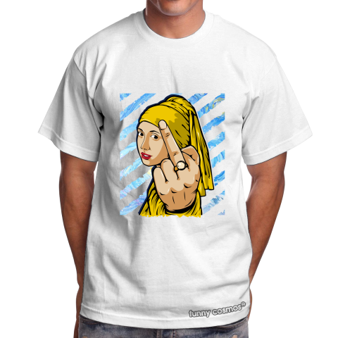 Air Jordan 1 New Love Matching Sneaker Tshirt The girl With The Pearl Earing Middle Finger Yellow and Black Jordan Tshirt