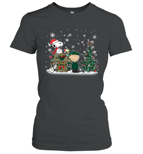 NHL Minnesota Wild Snoopy Charlie Brown Christmas Hockey Super Bowl Sports tPknLyyFTT8 ladies t shirt 20 95 151514 front black