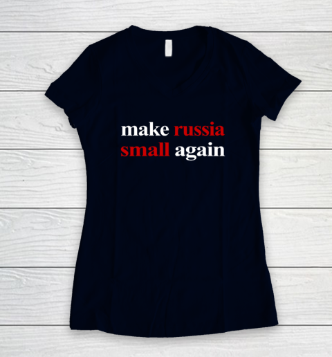 Make Russia Small Again Women's V-Neck T-Shirt 2
