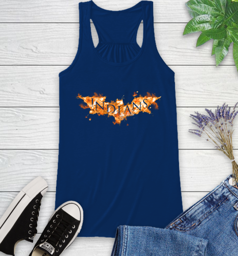 MLB Cleveland Indians Batman Logo DC Baseball Sports Shirt Racerback Tank 8