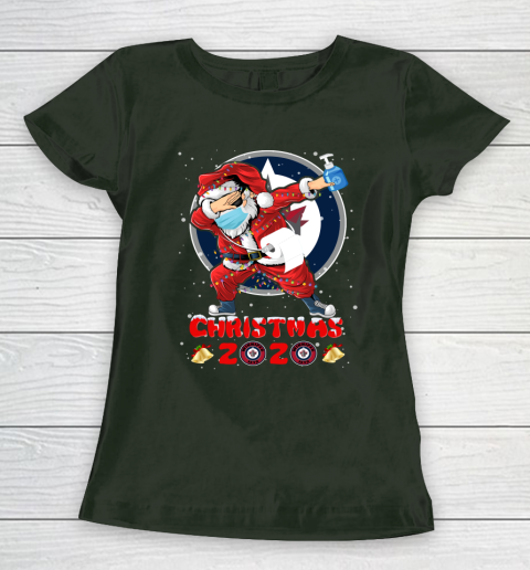 Winnipeg Jets Funny Santa Claus Dabbing Christmas 2020 NHL Women's T-Shirt 4