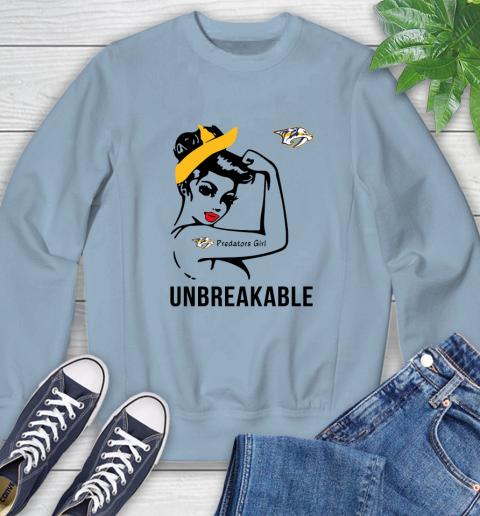 NHL Nashville Predators Girl Unbreakable Hockey Sports Sweatshirt 5