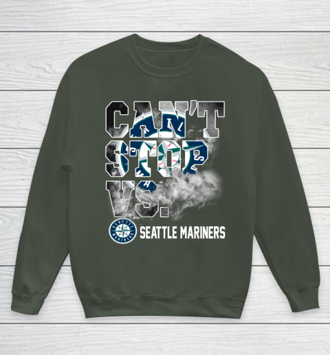 MLB Seattle Mariners Baseball Can't Stop Vs Mariners Youth Sweatshirt 8