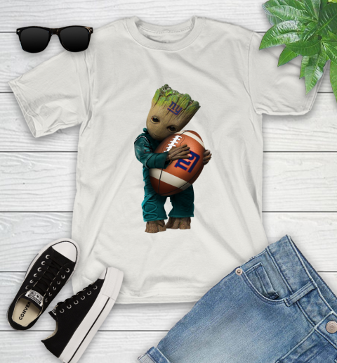 NFL Groot Guardians Of The Galaxy Football Sports New York Giants Youth T-Shirt 12