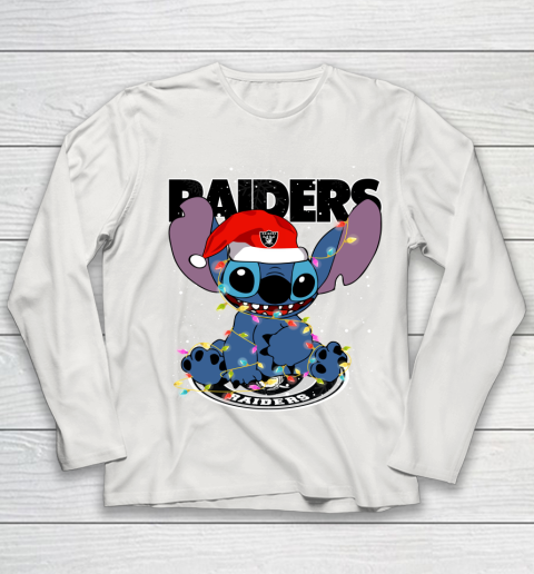 Oakland Raiders NFL Football noel stitch Christmas Youth Long Sleeve 8