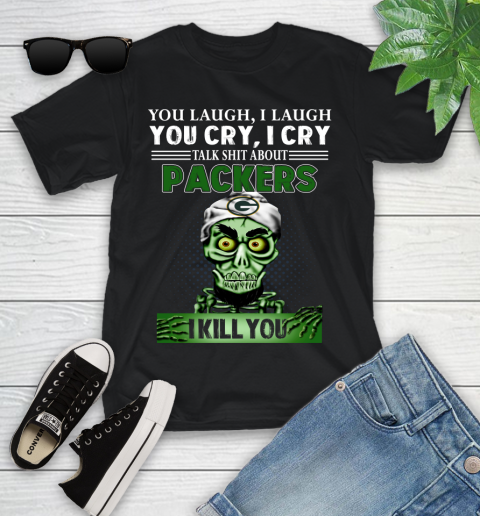 NFL Talk Shit About Green Bay Packers I Kill You Achmed The Dead Terrorist Jeffrey Dunham Football Youth T-Shirt