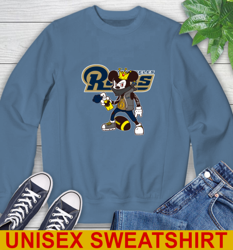 Los Angeles Rams NFL Football Mickey Peace Sign Sports Sweatshirt 8