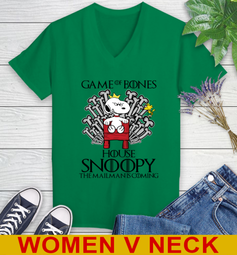 Game of bones house snoopy the mailman is coming tshirt 63