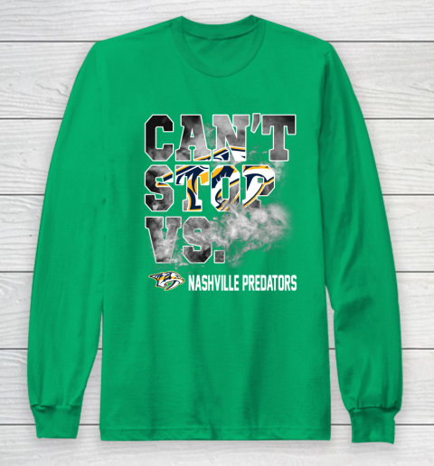 NHL Nashville Predators Hockey Can't Stop Vs Long Sleeve T-Shirt 4