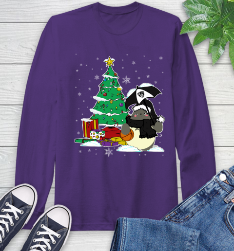Brooklyn Nets NBA Basketball Cute Tonari No Totoro Christmas Sports Long Sleeve T-Shirt 5
