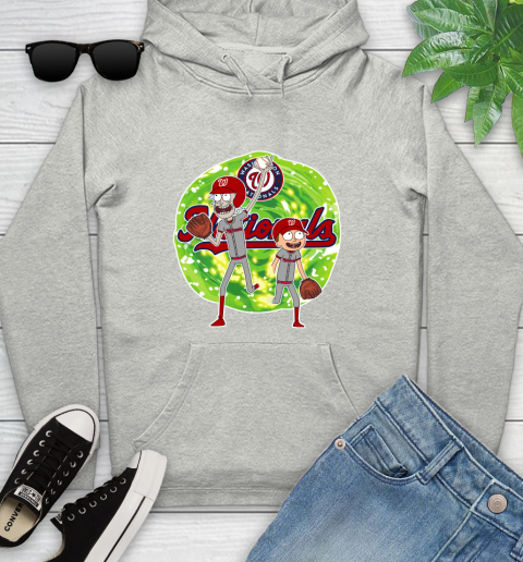 MLB Washington Nationals Rick And Morty Baseball Sports Youth Hoodie
