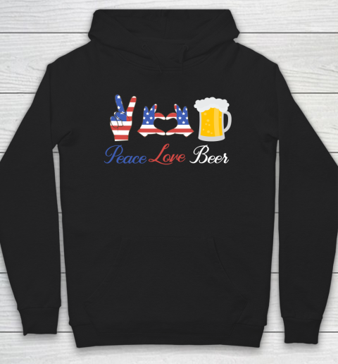 Beer Lover Funny Shirt Peace Love Beer Hoodie