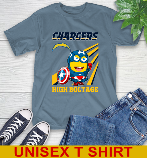 NFL Football Los Angeles Chargers Captain America Marvel Avengers Minion Shirt T-Shirt 8