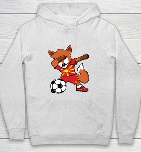 Dabbing Fox Macedonia Soccer Fans Jersey Macedonian Football Hoodie