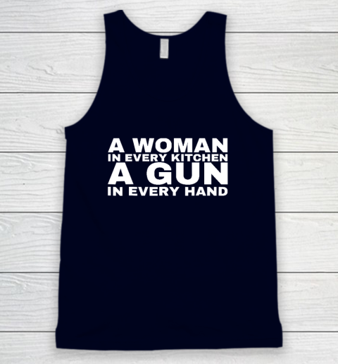 A Woman In Every Kitchen A Gun In Every Hand Shirt Sean Strickland Tank Top - Image 3