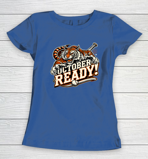 October Ready Baseball Tiger Fan Women's T-Shirt 6