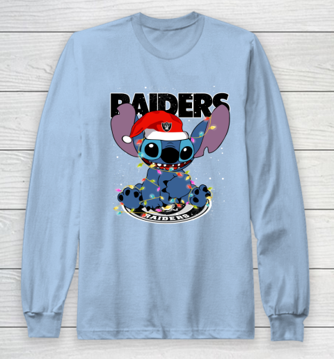Oakland Raiders NFL Football noel stitch Christmas Long Sleeve T-Shirt 5