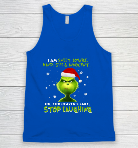 I Am Sweet Lovable Kind Shy Innocent Grinch Christmas Tank Top 4