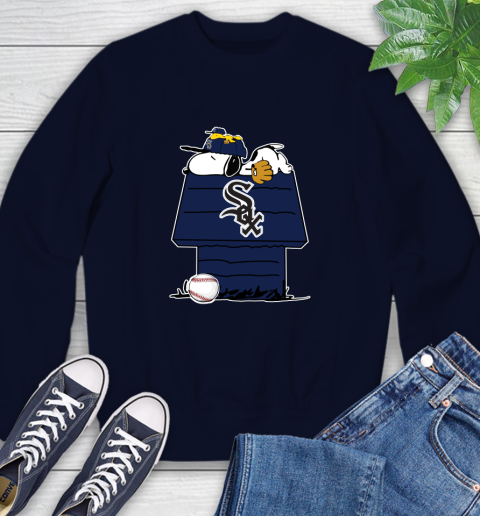 MLB Chicago White Sox Snoopy Woodstock The Peanuts Movie Baseball T Shirt Sweatshirt 3