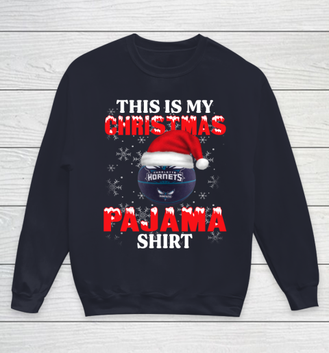 Charlotte Hornets This Is My Christmas Pajama Shirt NBA Youth Sweatshirt 2