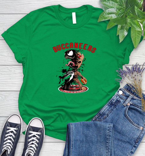 NFL Tampa Bay Buccaneers Football Venom Groot Guardians Of The Galaxy Women's T-Shirt 6