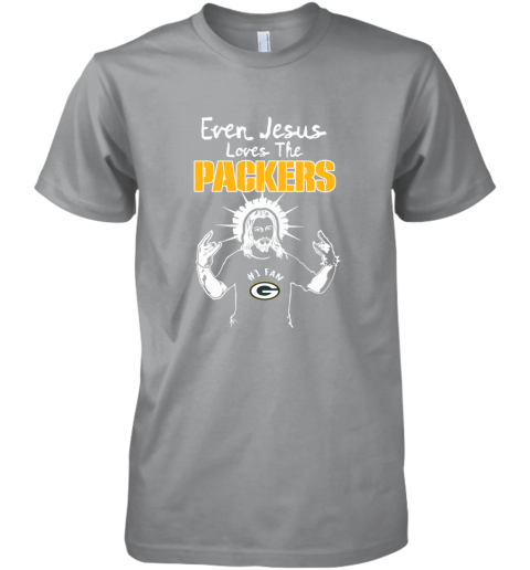 Even Jesus Loves The Packers #1 Fan Green Bay Packers Unisex Jersey Tee 