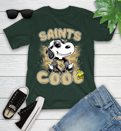 NFL Football New Orleans Saints Cool Snoopy Shirt Youth T-Shirt 4
