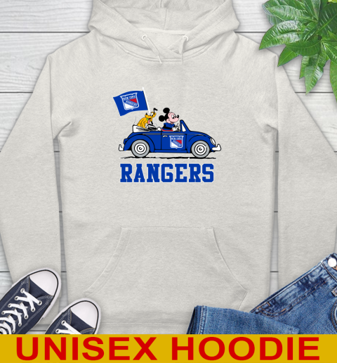 NHL Hockey New York Rangers Pluto Mickey Driving Disney Shirt Hoodie 12