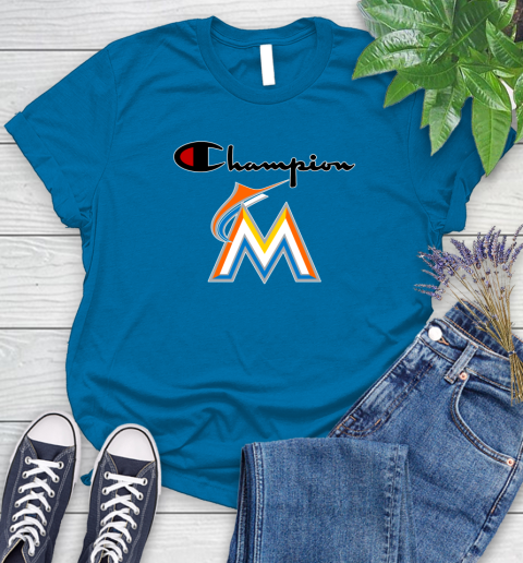MLB Baseball Miami Marlins Champion Shirt Women's T-Shirt 5