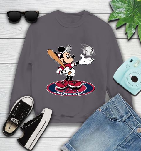 MLB Baseball Los Angeles Angels Cheerful Mickey Disney Shirt Youth Sweatshirt 5