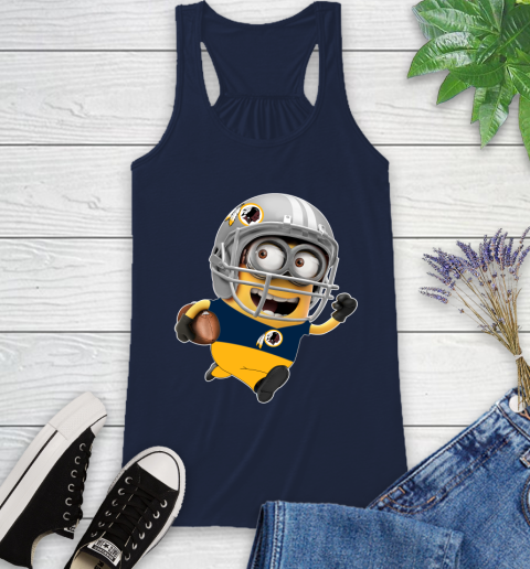 NFL Washington Redskins Minions Disney Football Sports Racerback Tank 12