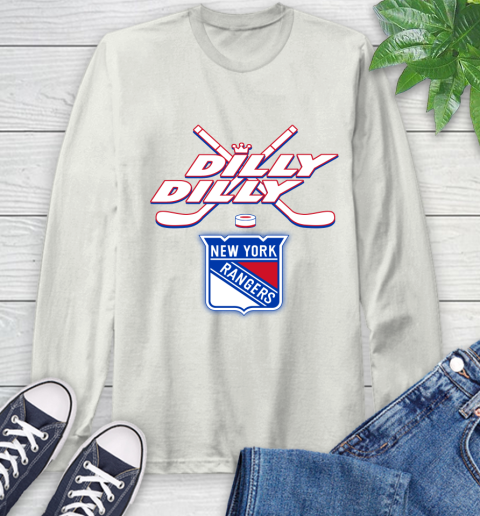 NHL New York Rangers Dilly Dilly Hockey Sports Long Sleeve T-Shirt 12