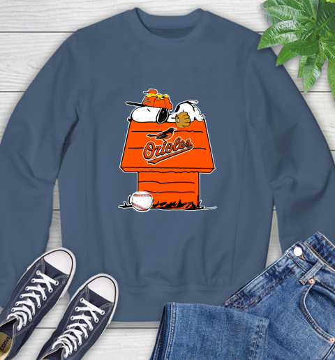 MLB Baltimore Orioles Snoopy Woodstock The Peanuts Movie Baseball T Shirt Sweatshirt 7
