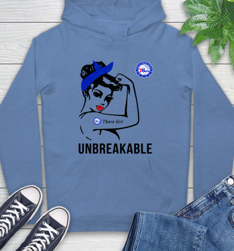 NBA Philadelphia 76ers Girl Unbreakable Basketball Sports Hoodie 9