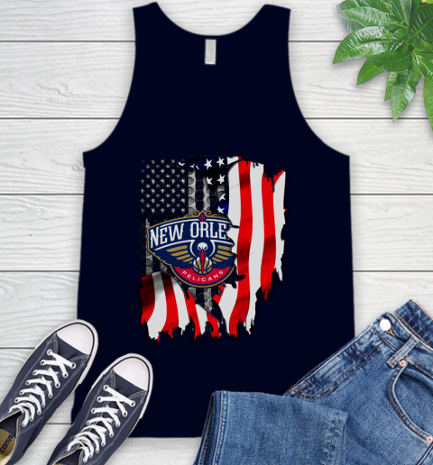 New Orleans Pelicans NBA Basketball American Flag Tank Top - Image 3