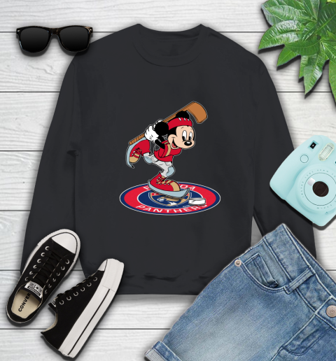NHL Hockey Florida Panthers Cheerful Mickey Disney Shirt Sweatshirt