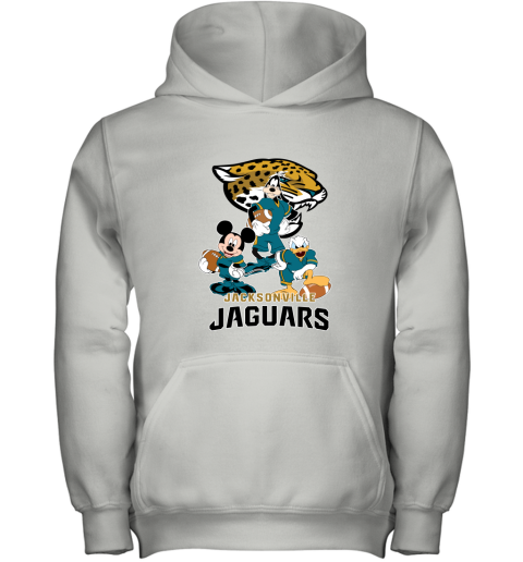 Mickey Donald Goofy The Three Jacksonville Jaguars Football Youth Hoodie