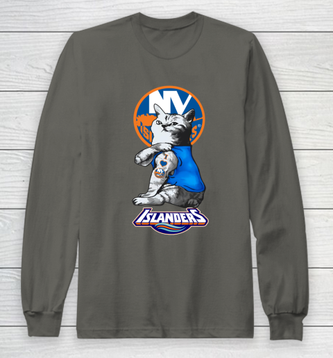NHL My Cat Loves New York Islanders Hockey Long Sleeve T-Shirt 5